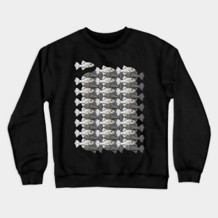 Escher style fish IV black and white Crewneck Sweatshirt